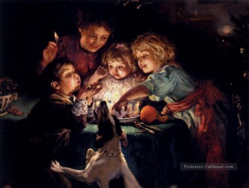  enfants Peintre - Snapdragon enfants idylliques Arthur John Elsley